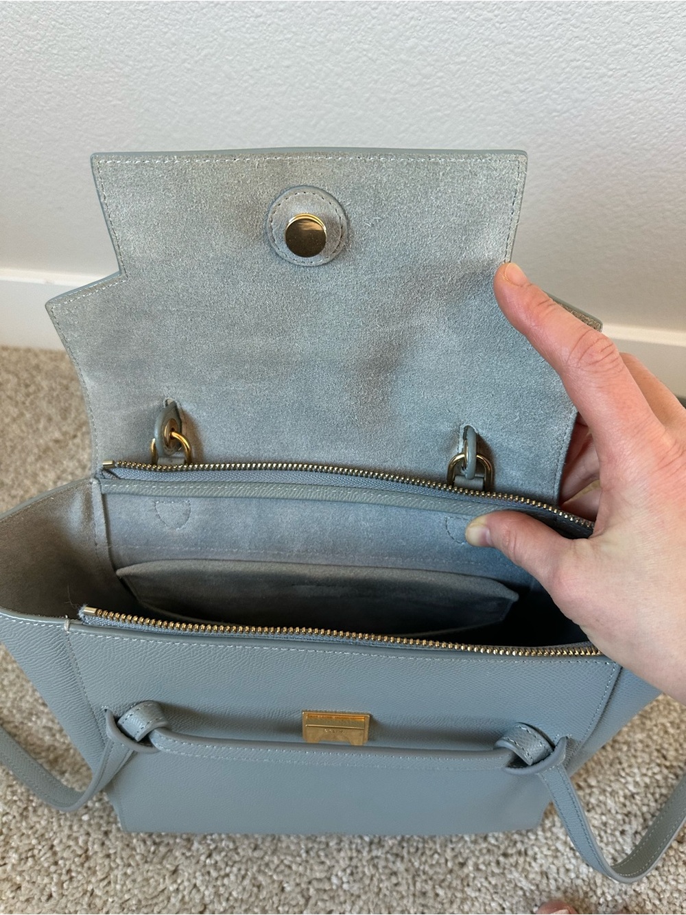 Celine Micro Belt Bag – Light Blue / Blue Gray - Picture 5 of 14